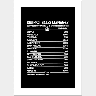 District Sales Manager T Shirt - District Sales Manager Factors Daily Gift Item Tee Posters and Art